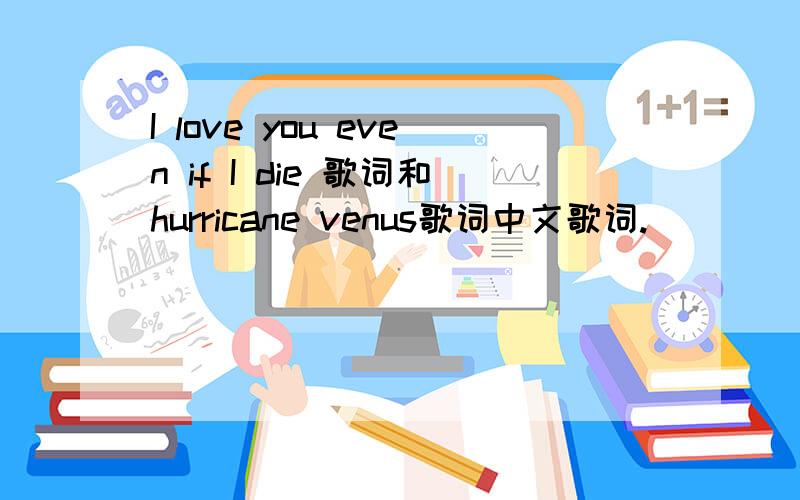 I love you even if I die 歌词和hurricane venus歌词中文歌词.