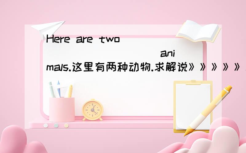 Here are two _____ _____ animals.这里有两种动物.求解说》》》》》》》》》》》》