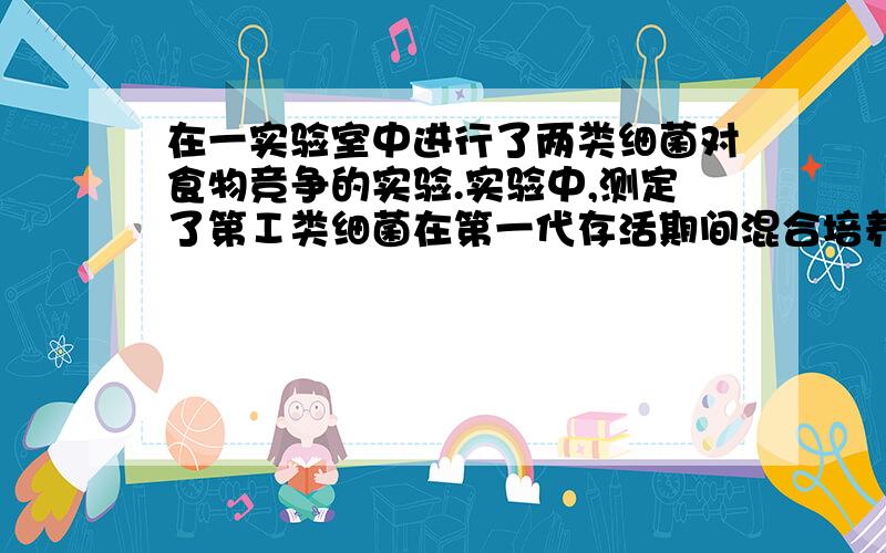 在一实验室中进行了两类细菌对食物竞争的实验.实验中,测定了第Ⅰ类细菌在第一代存活期间混合培养中所占总数的百分比（Zt）,与第Ⅰ类细菌在第二代存活期间混合培养中所占总数的百分