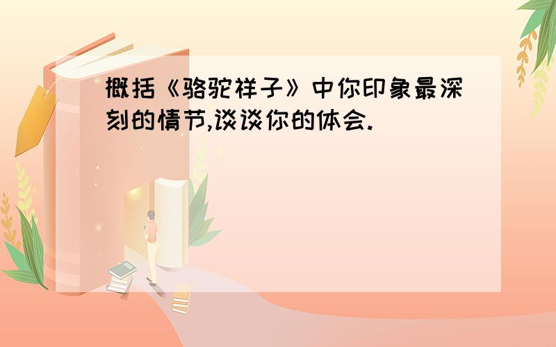 概括《骆驼祥子》中你印象最深刻的情节,谈谈你的体会.