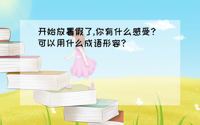 开始放暑假了,你有什么感受?可以用什么成语形容?