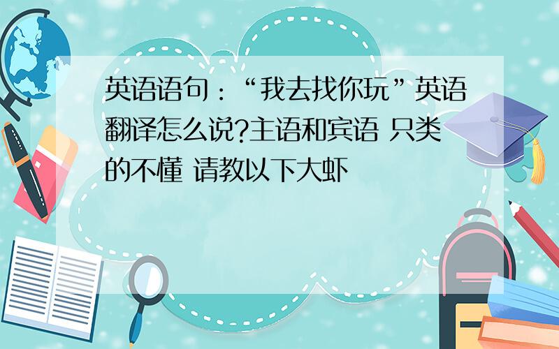 英语语句：“我去找你玩”英语翻译怎么说?主语和宾语 只类的不懂 请教以下大虾