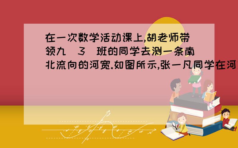 在一次数学活动课上,胡老师带领九（3）班的同学去测一条南北流向的河宽.如图所示,张一凡同学在河东岸点A出测到河对岸边有一点C,测得C在A的北偏西31°的方向上,沿河岸向北前进21m到达B处,