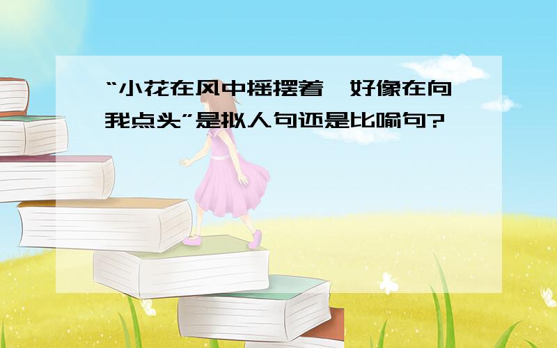 “小花在风中摇摆着,好像在向我点头”是拟人句还是比喻句?