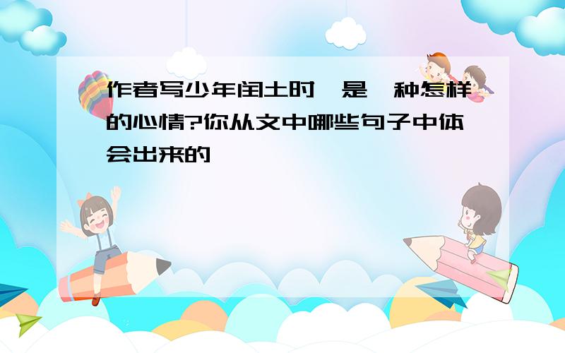 作者写少年闰土时,是一种怎样的心情?你从文中哪些句子中体会出来的