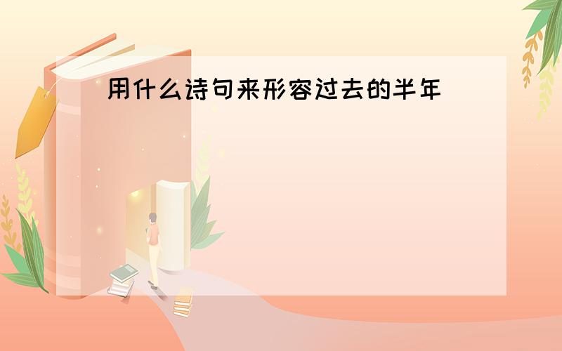 用什么诗句来形容过去的半年