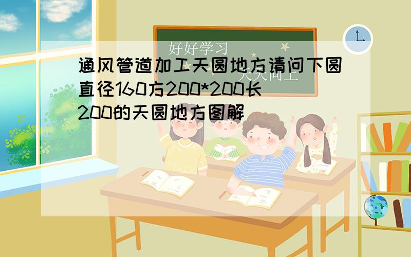 通风管道加工天圆地方请问下圆直径160方200*200长200的天圆地方图解