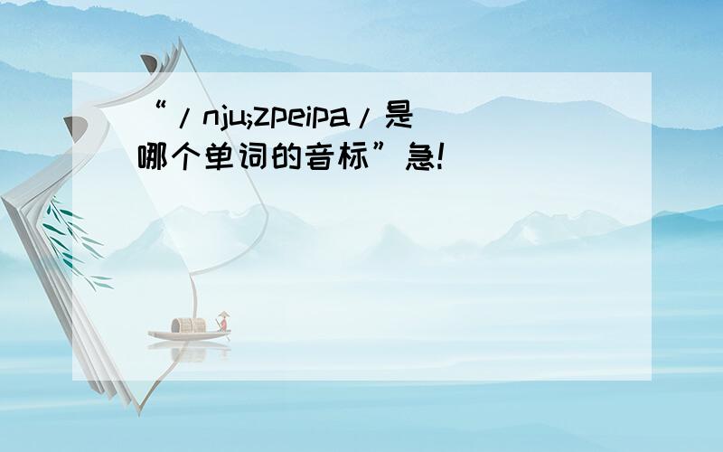 “/nju;zpeipa/是哪个单词的音标”急!