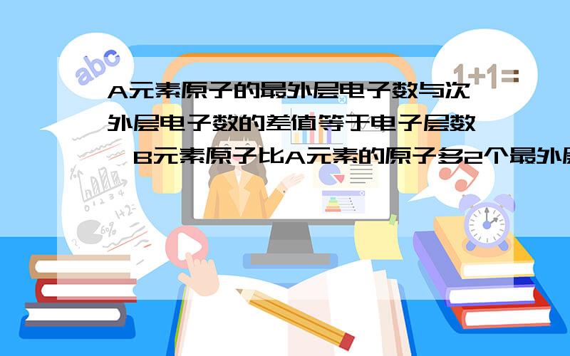 A元素原子的最外层电子数与次外层电子数的差值等于电子层数,B元素原子比A元素的原子多2个最外层电子,则A与B 形成的化合物的化学式是?