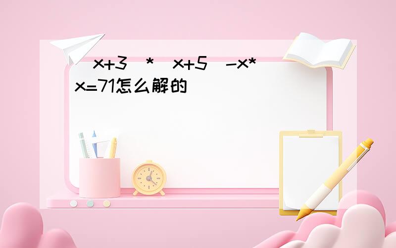 (x+3)*(x+5)-x*x=71怎么解的