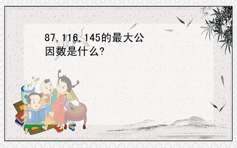 87,116,145的最大公因数是什么?