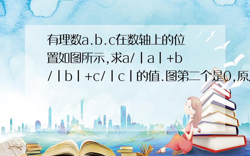 有理数a.b.c在数轴上的位置如图所示,求a/|a|+b/|b|+c/|c|的值.图第二个是0,原点