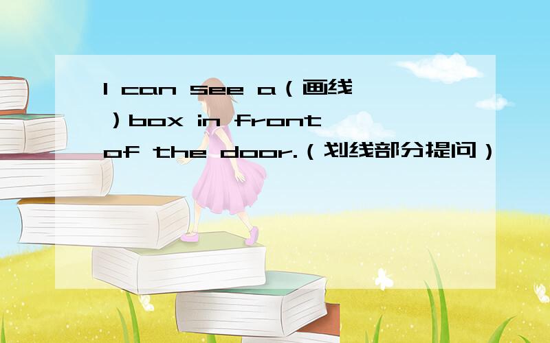 I can see a（画线）box in front of the door.（划线部分提问）