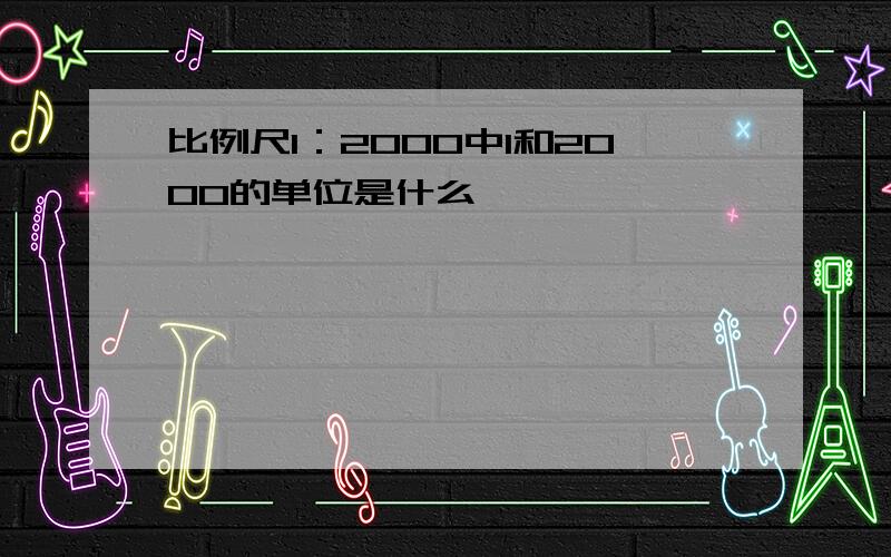 比例尺1：2000中1和2000的单位是什么