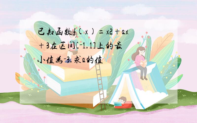 已知函数f(x)=x2+ax+3在区间[-1,1]上的最小值为-3,求a的值