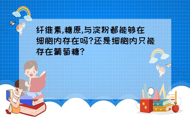 纤维素,糖原,与淀粉都能够在细胞内存在吗?还是细胞内只能存在葡萄糖?