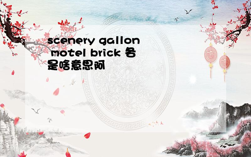 scenery gallon motel brick 各是啥意思阿