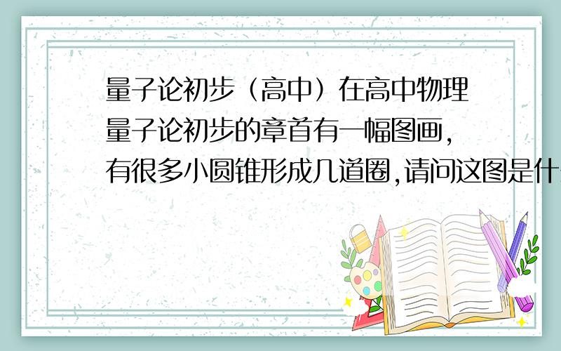 量子论初步（高中）在高中物理量子论初步的章首有一幅图画,有很多小圆锥形成几道圈,请问这图是什么图啊,