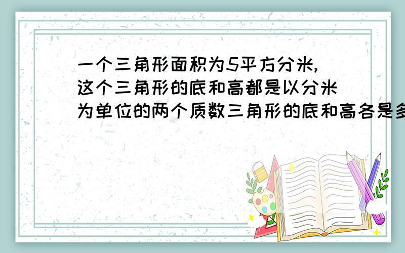 一个三角形面积为5平方分米,这个三角形的底和高都是以分米为单位的两个质数三角形的底和高各是多少分米?