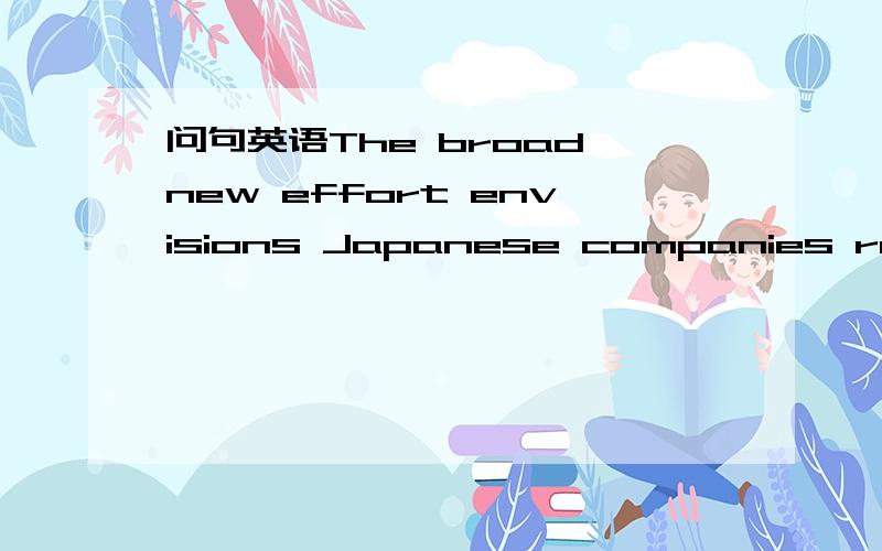 问句英语The broad new effort envisions Japanese companies reconsidering who they think of as customers and creating new products aimed at the so-called base of the income pyramid.前面的The broad new effort envisions 为什么翻译成“这一