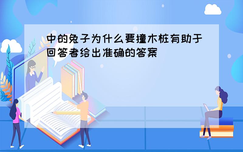 中的兔子为什么要撞木桩有助于回答者给出准确的答案