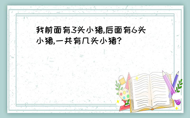 我前面有3头小猪,后面有6头小猪,一共有几头小猪?