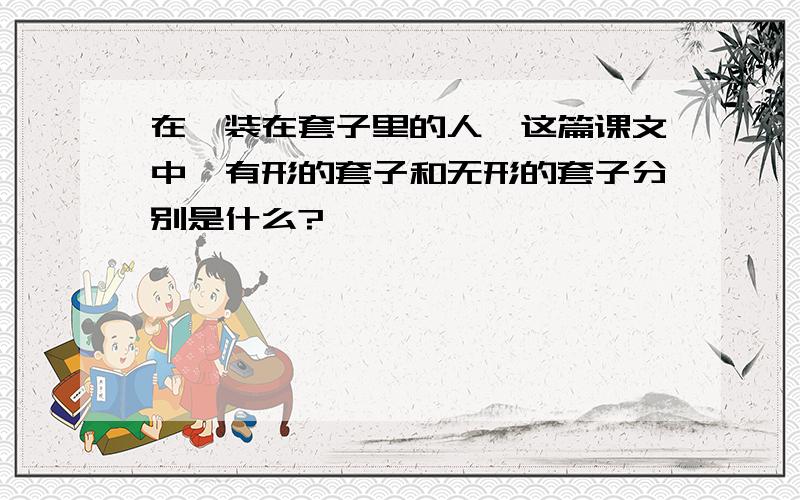 在《装在套子里的人》这篇课文中,有形的套子和无形的套子分别是什么?