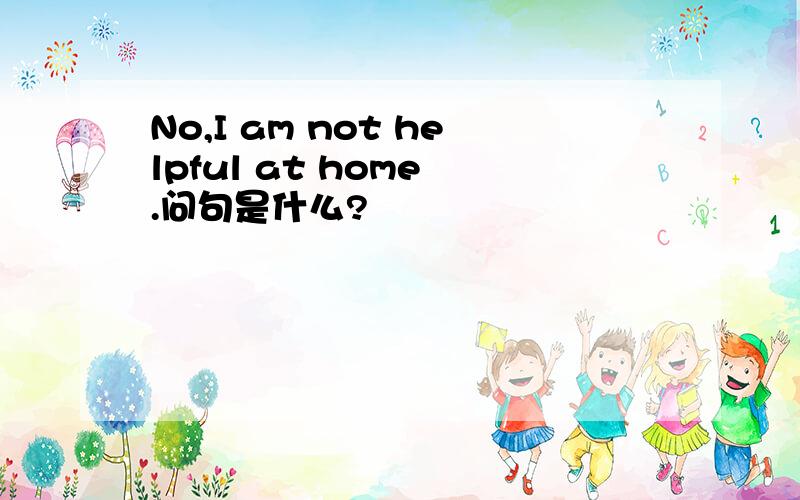 No,I am not helpful at home .问句是什么?