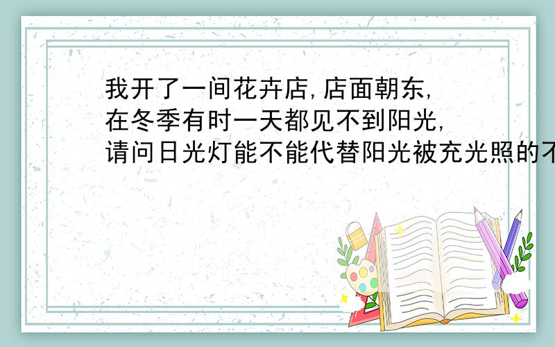 我开了一间花卉店,店面朝东,在冬季有时一天都见不到阳光,请问日光灯能不能代替阳光被充光照的不足.