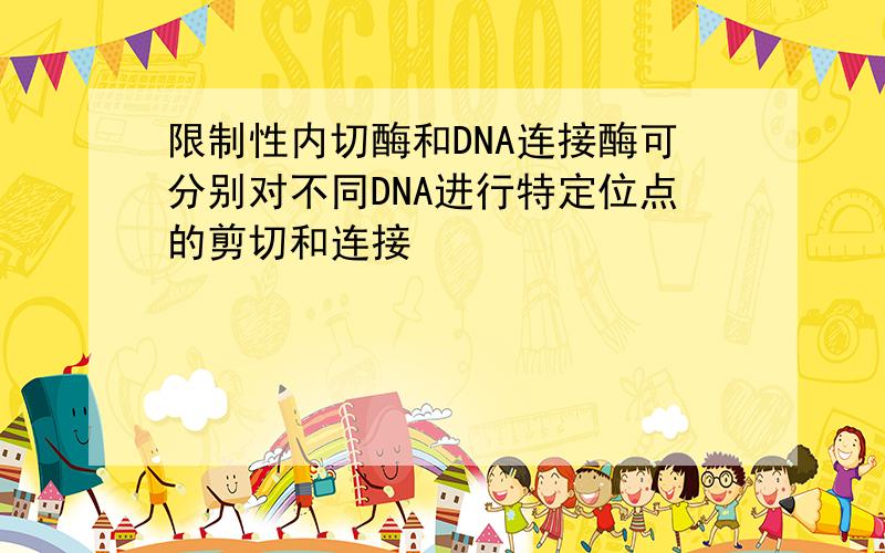 限制性内切酶和DNA连接酶可分别对不同DNA进行特定位点的剪切和连接