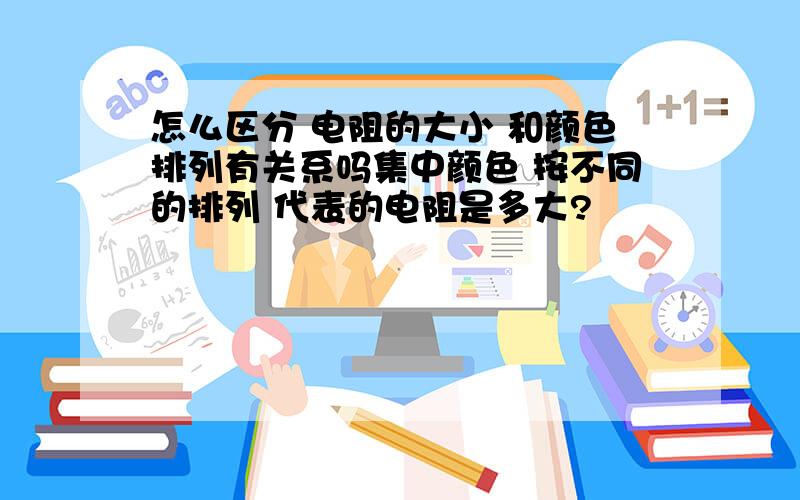 怎么区分 电阻的大小 和颜色排列有关系吗集中颜色 按不同的排列 代表的电阻是多大?