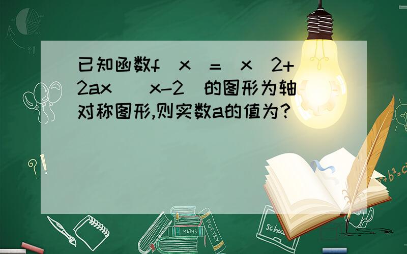 已知函数f（x）=（x^2+2ax)|x-2|的图形为轴对称图形,则实数a的值为?