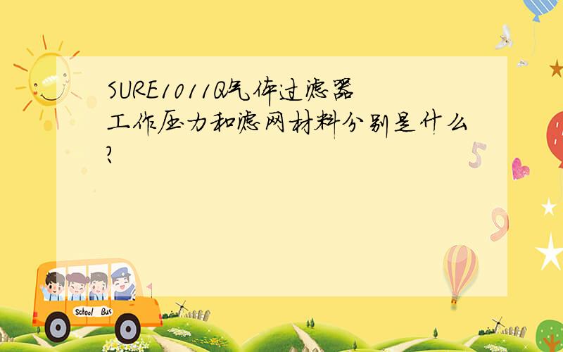 SURE1011Q气体过滤器工作压力和滤网材料分别是什么?