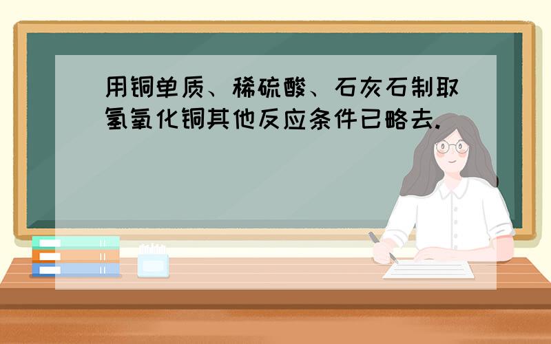 用铜单质、稀硫酸、石灰石制取氢氧化铜其他反应条件已略去.