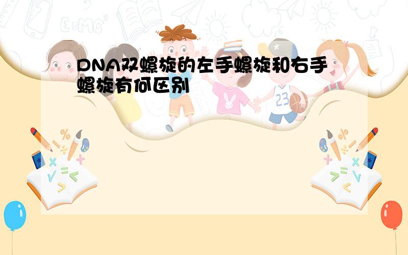 DNA双螺旋的左手螺旋和右手螺旋有何区别