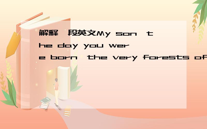 解释一段英文My son,the day you were born,the very forests of Lordaeronwhispered the name——“Arthas”.My child,I watched with pride as you grew into a weaponof righteousness.Remember-our line has always ruled with wisdom and strength.And I