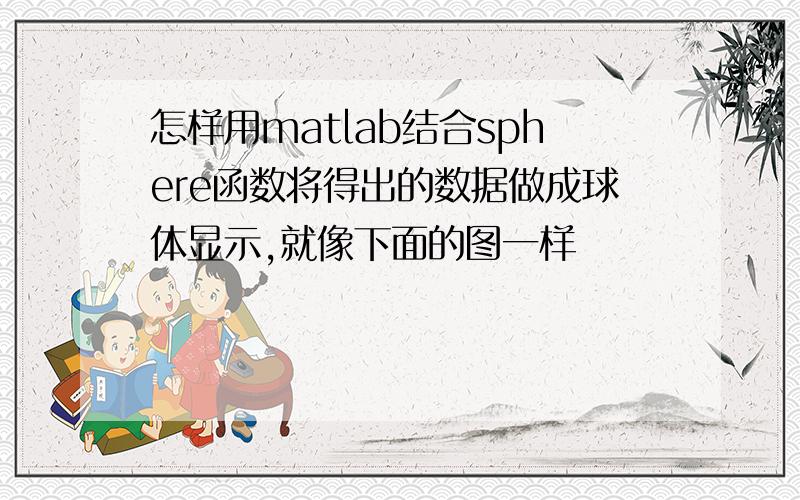 怎样用matlab结合sphere函数将得出的数据做成球体显示,就像下面的图一样