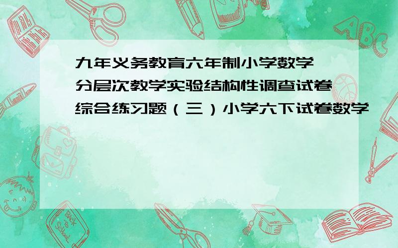 九年义务教育六年制小学数学 分层次教学实验结构性调查试卷综合练习题（三）小学六下试卷数学