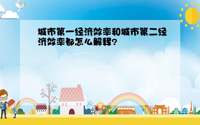 城市第一经济效率和城市第二经济效率都怎么解释?