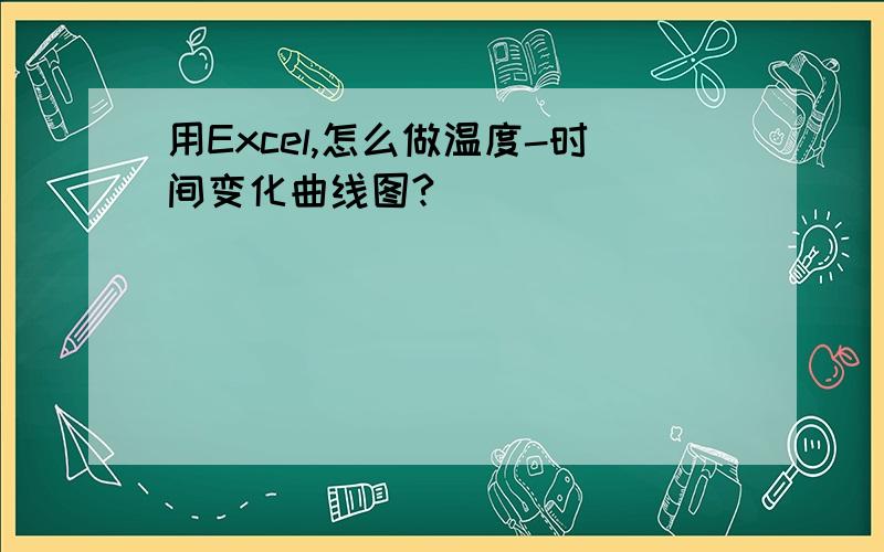 用Excel,怎么做温度-时间变化曲线图?