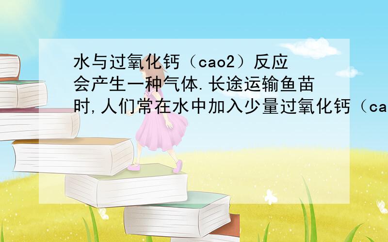 水与过氧化钙（cao2）反应会产生一种气体.长途运输鱼苗时,人们常在水中加入少量过氧化钙（cao2)固体.提出问题 产生气体是什么?  猜想一：为氧气   你的猜想 是什么   ?      为验证反应后生