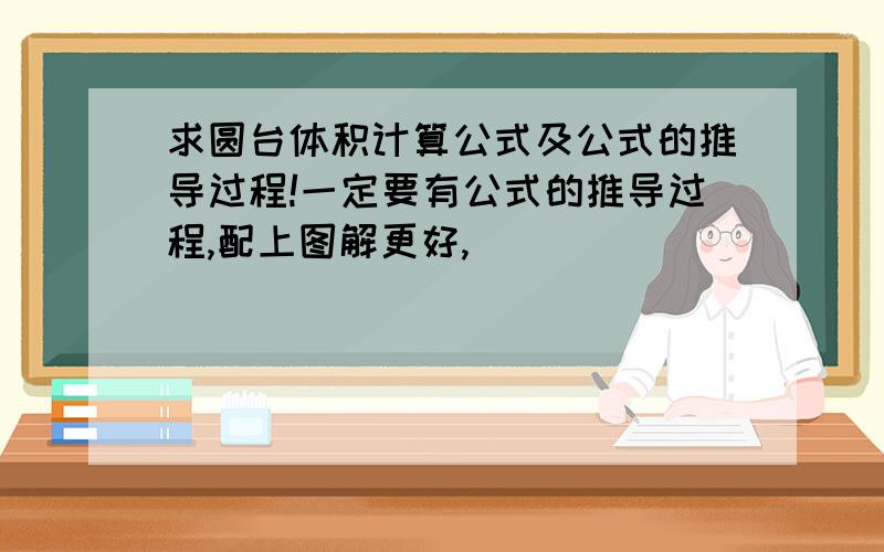 求圆台体积计算公式及公式的推导过程!一定要有公式的推导过程,配上图解更好,