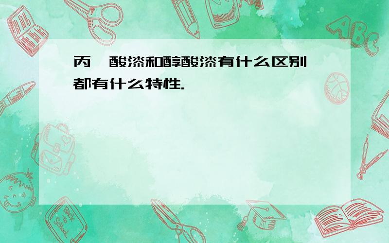 丙烯酸漆和醇酸漆有什么区别,都有什么特性.