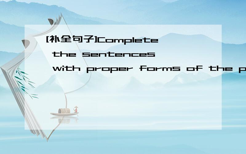 [补全句子]Complete the sentences with proper forms of the phrases above.He ____ ____ ___ and slipped into the room when she was sleeping.Something unexpected has ___ ___.The photos ___ me ___ my happy childhood in a small village.I've just ___ __