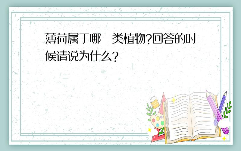 薄荷属于哪一类植物?回答的时候请说为什么?