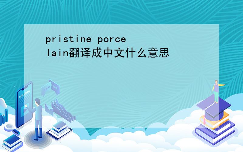 pristine porcelain翻译成中文什么意思