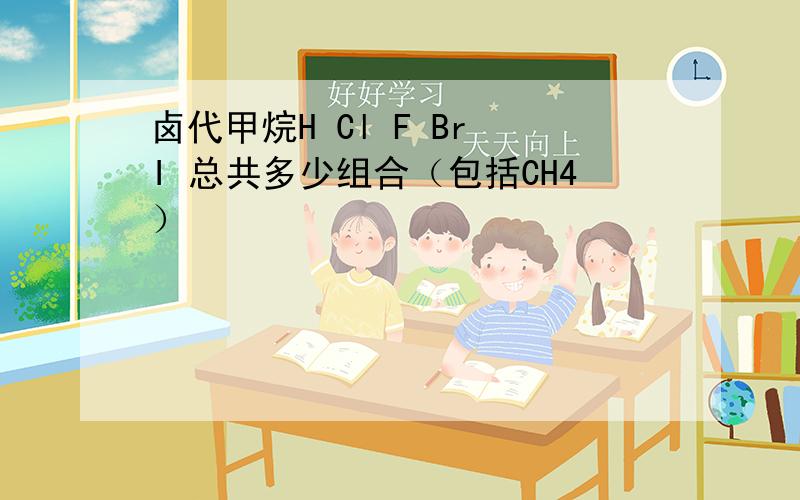 卤代甲烷H Cl F Br I 总共多少组合（包括CH4）