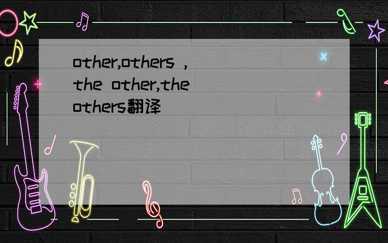 other,others ,the other,the others翻译