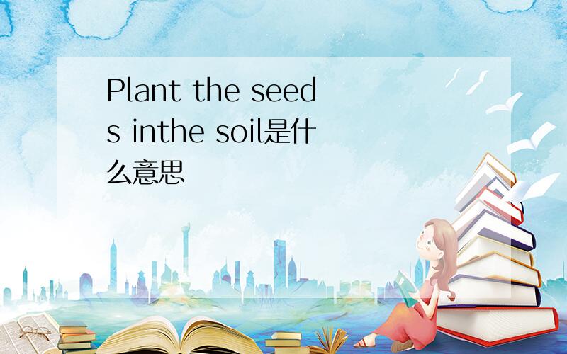 Plant the seeds inthe soil是什么意思