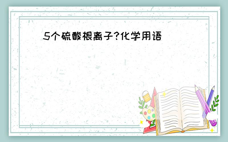 5个硫酸根离子?化学用语